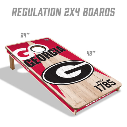 NCAA Georgia Bulldogs 2' x 4' All-Wood Cornhole Set