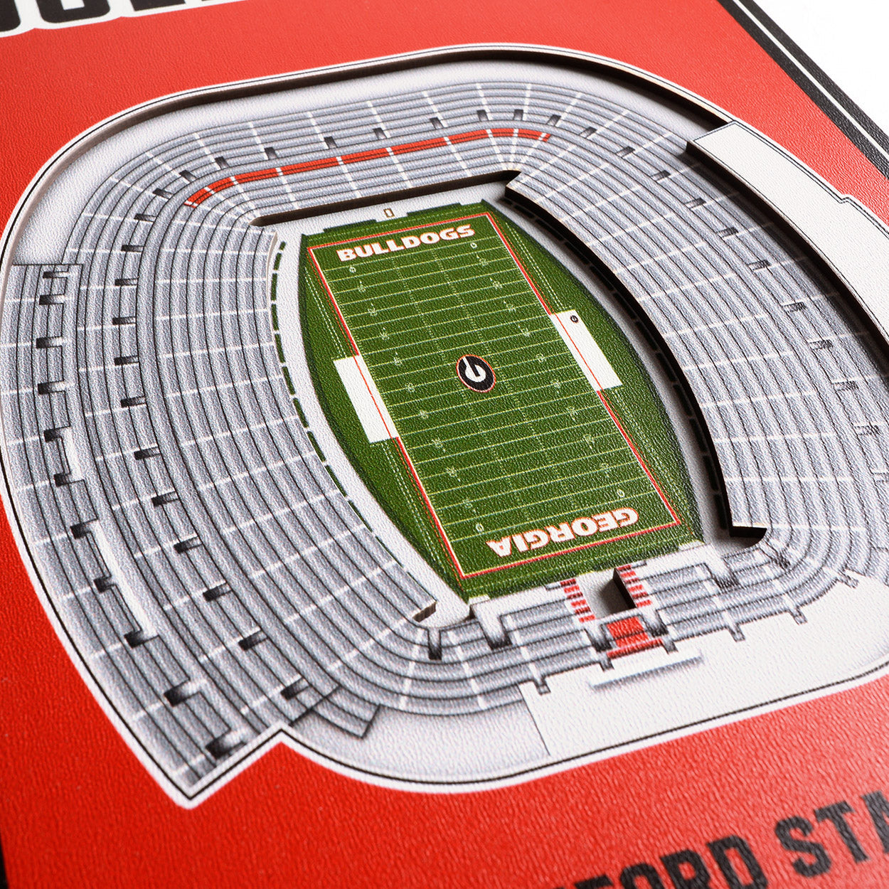 NCAA Georgia Bulldogs 3D Stadium Banner 8' X 32'