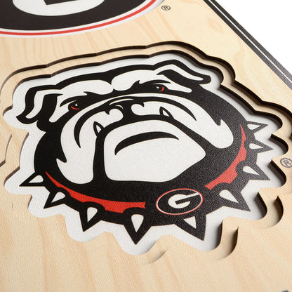 NCAA Georgia Bulldogs 3D Stadium Banner 8' X 32'