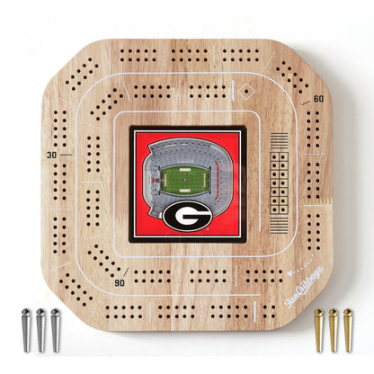 NCAA Georgia Bulldogs StadiumView Cribbage