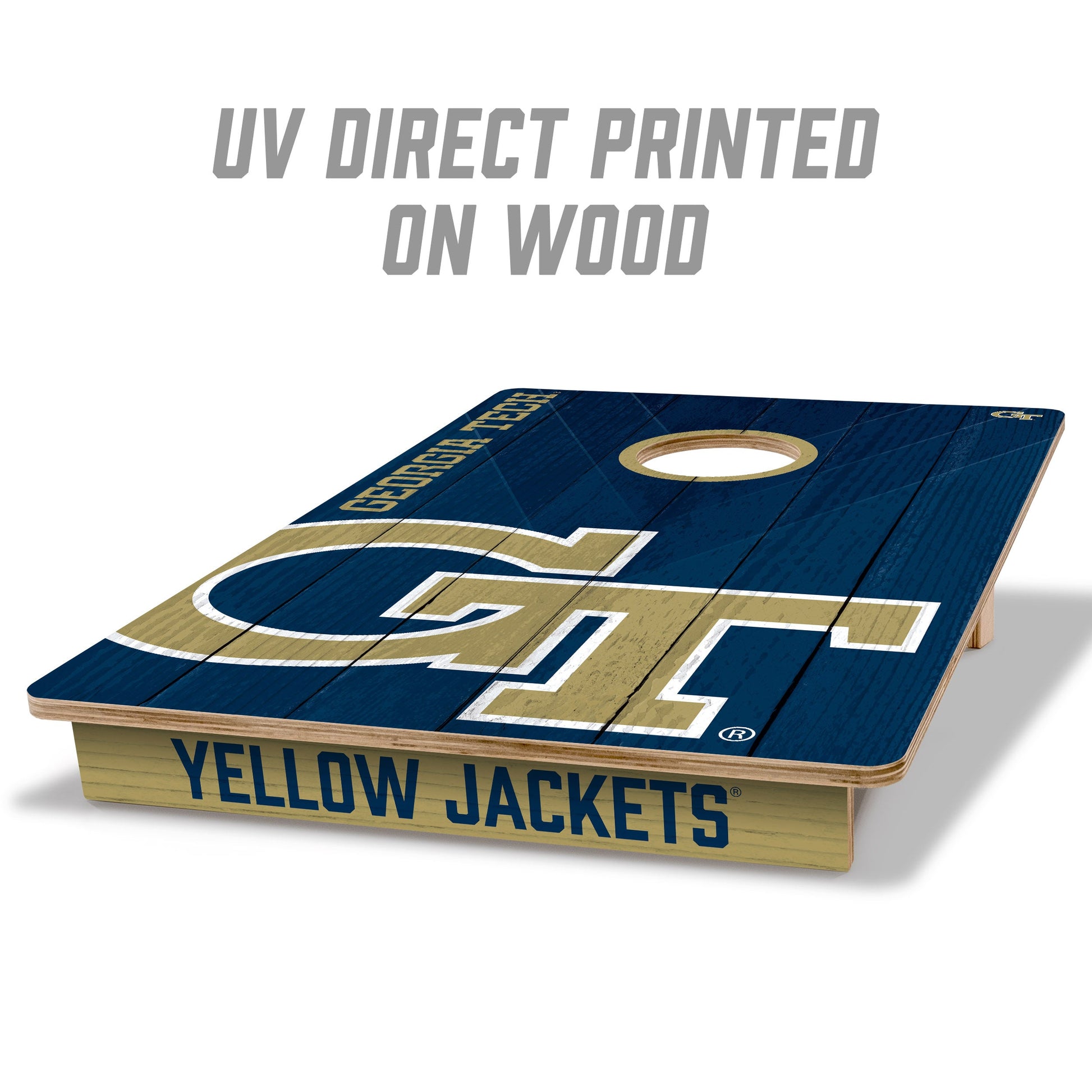NCAA Georgia Tech Yellow Jackets 2' X 3' All-Wood Cornhole Set - Alt 1