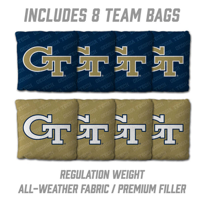 NCAA Georgia Tech Yellow Jackets 2' X 3' All-Wood Cornhole Set - Alt 3