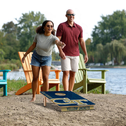 NCAA Georgia Tech Yellow Jackets 2' X 3' All-Wood Cornhole Set - Alt 5