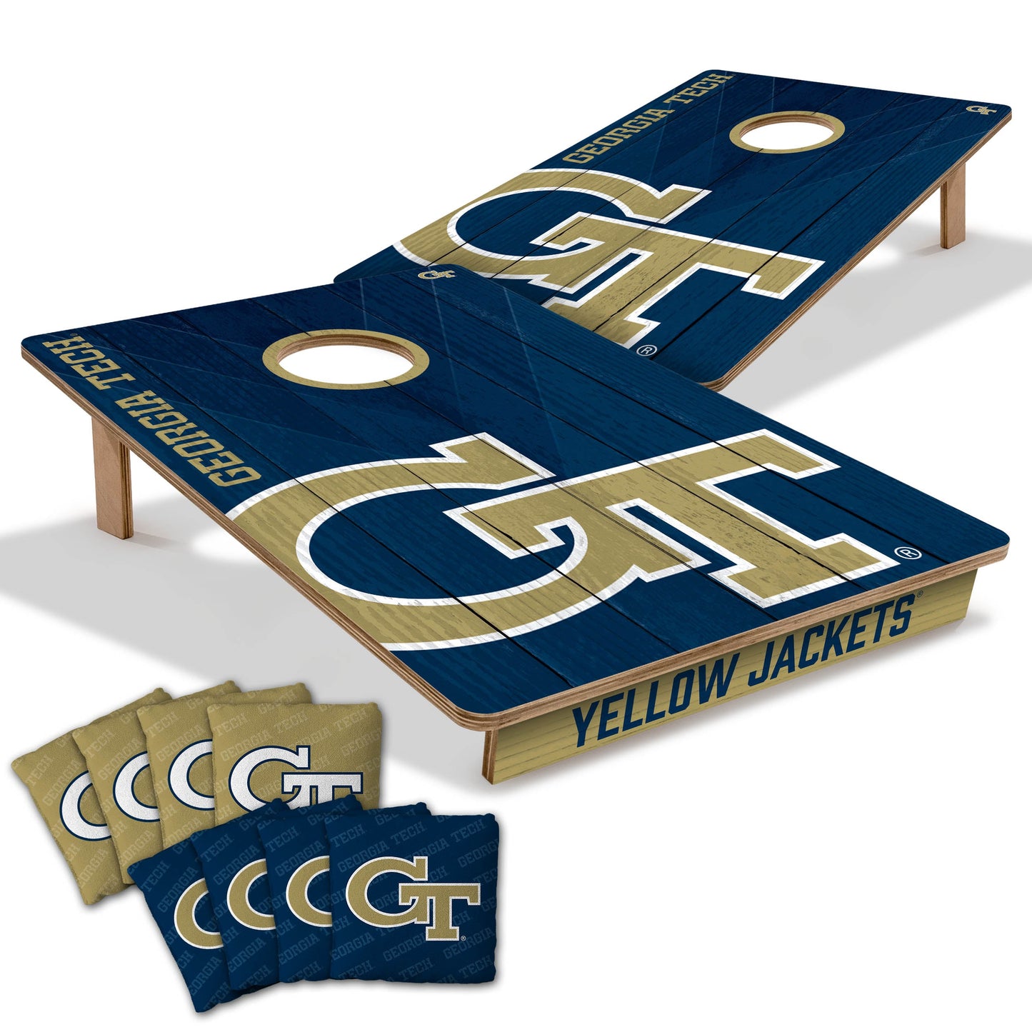 NCAA Georgia Tech Yellow Jackets 2' X 3' All-Wood Cornhole Set-main