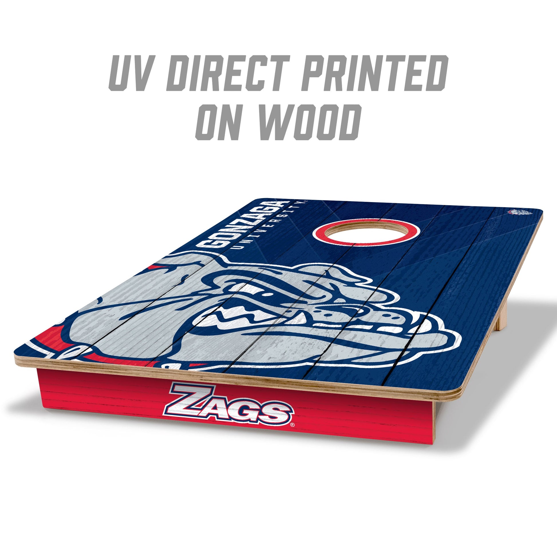 NCAA Gonzaga Bulldogs 2' X 3' All-Wood Cornhole Set - Alt 1