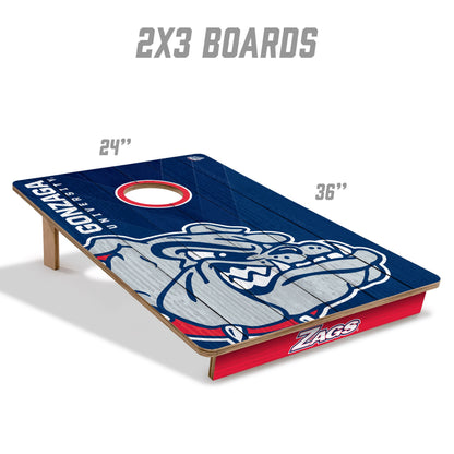 NCAA Gonzaga Bulldogs 2' X 3' All-Wood Cornhole Set - Alt 4