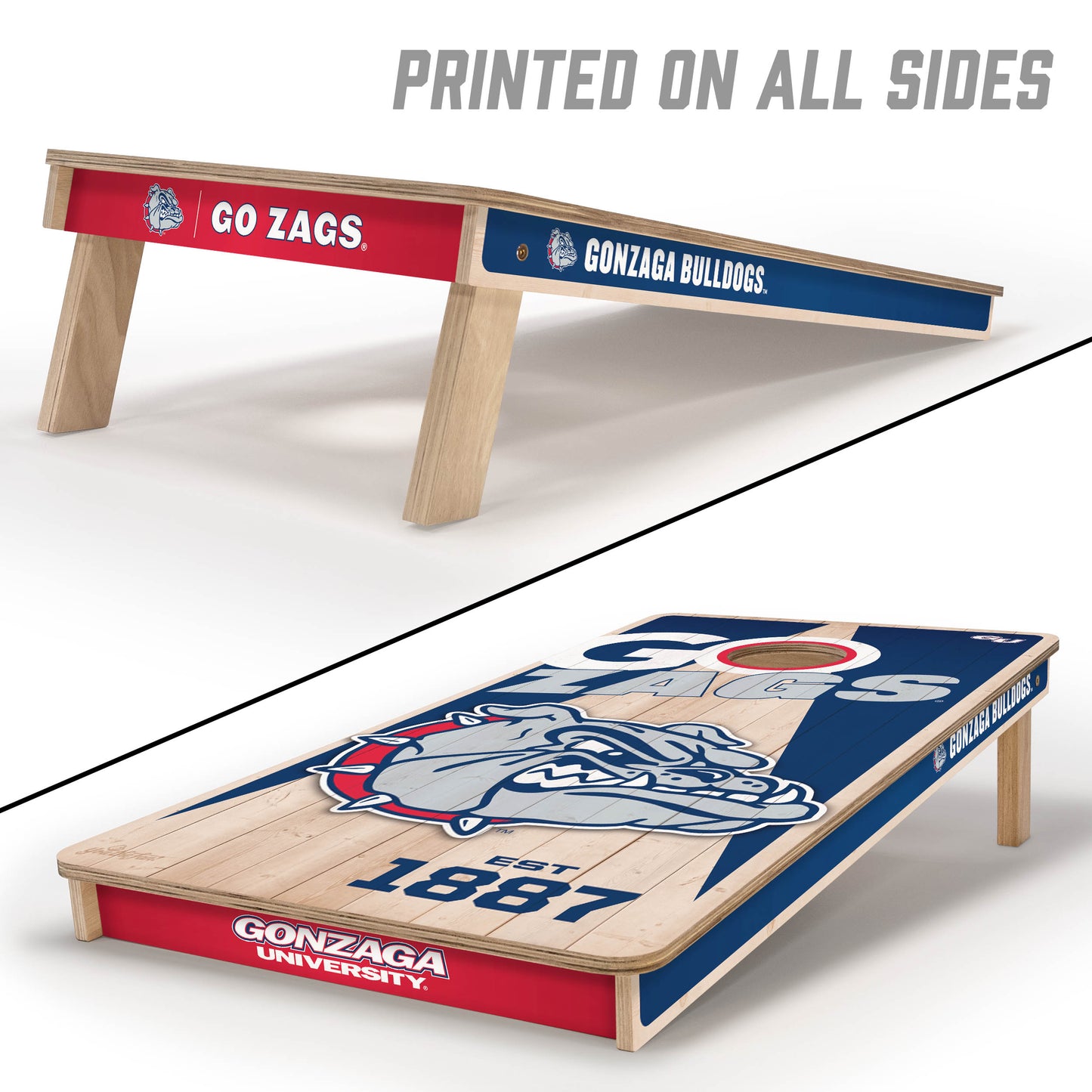 NCAA Gonzaga Bulldogs 2' x 4' Slogan Series Cornhole