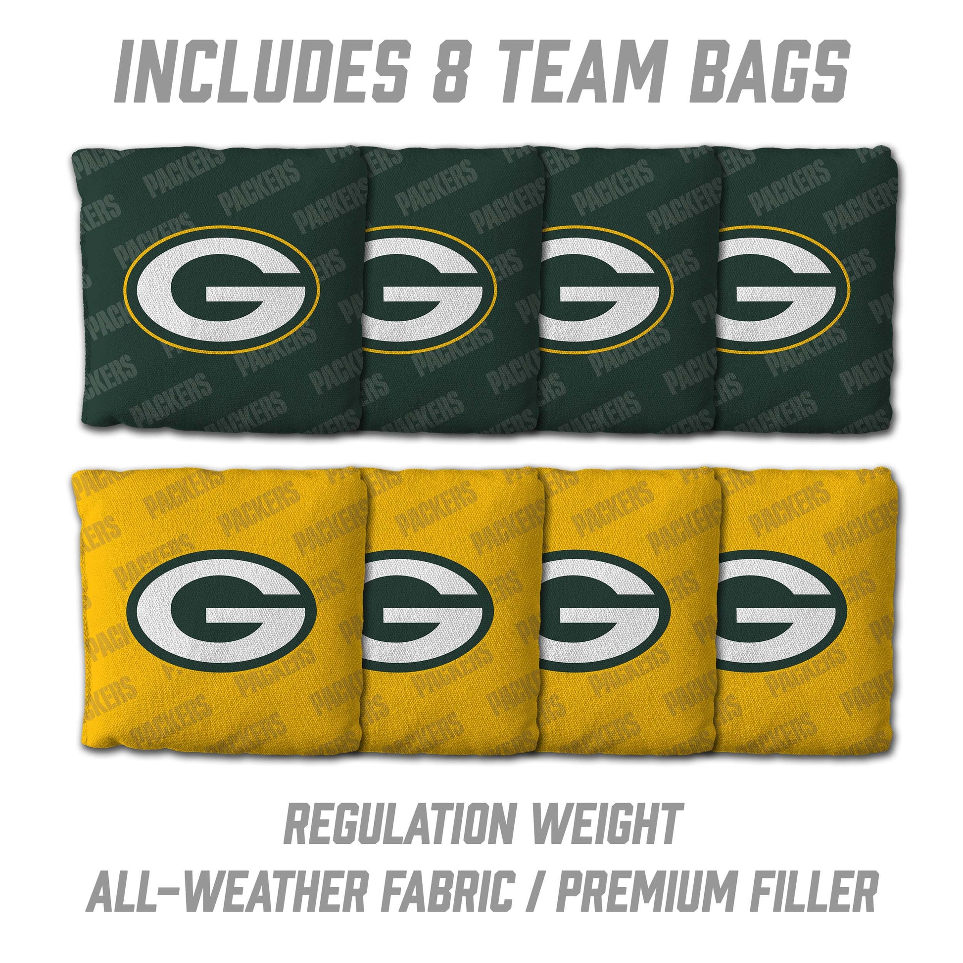NFL Green Bay Packers 2' X 3' All-Wood Cornhole Set - Alt 3