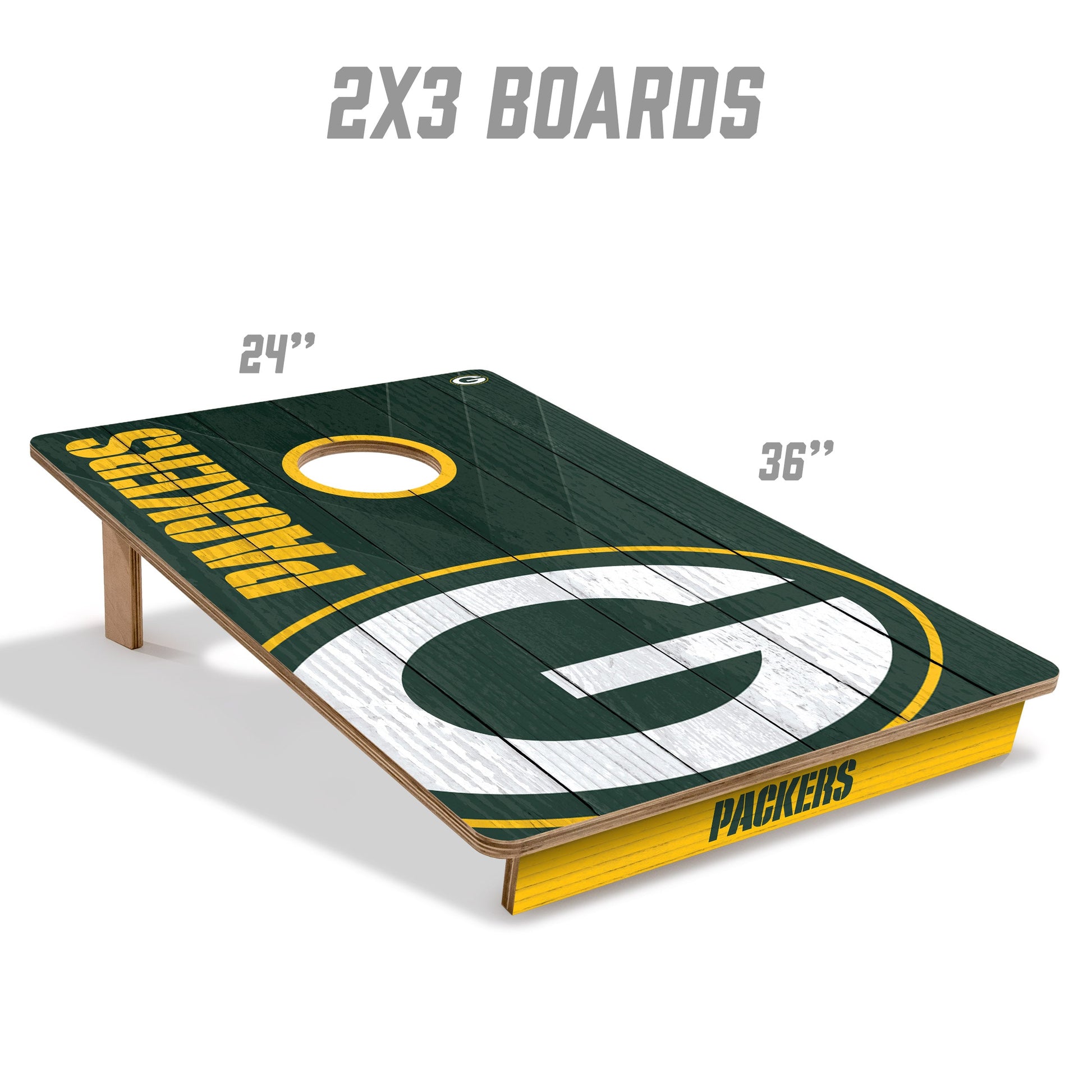 NFL Green Bay Packers 2' X 3' All-Wood Cornhole Set - Alt 4