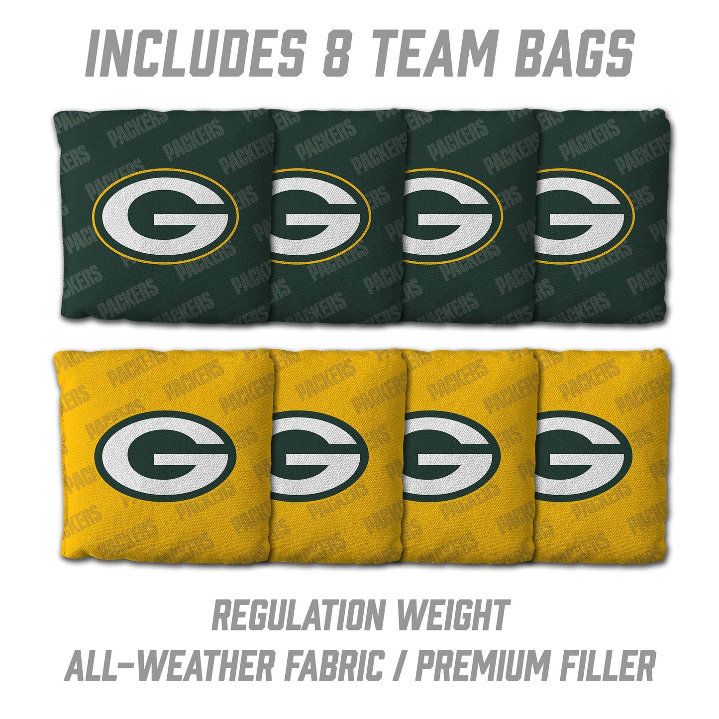 NFL Green Bay Packers 2' x 4' All-Wood Cornhole Set