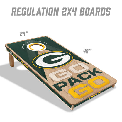 NFL Green Bay Packers 2' x 4' All-Wood Cornhole Set