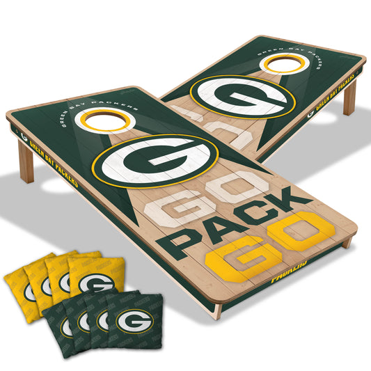 NFL Green Bay Packers 2' x 4' All-Wood Cornhole Set