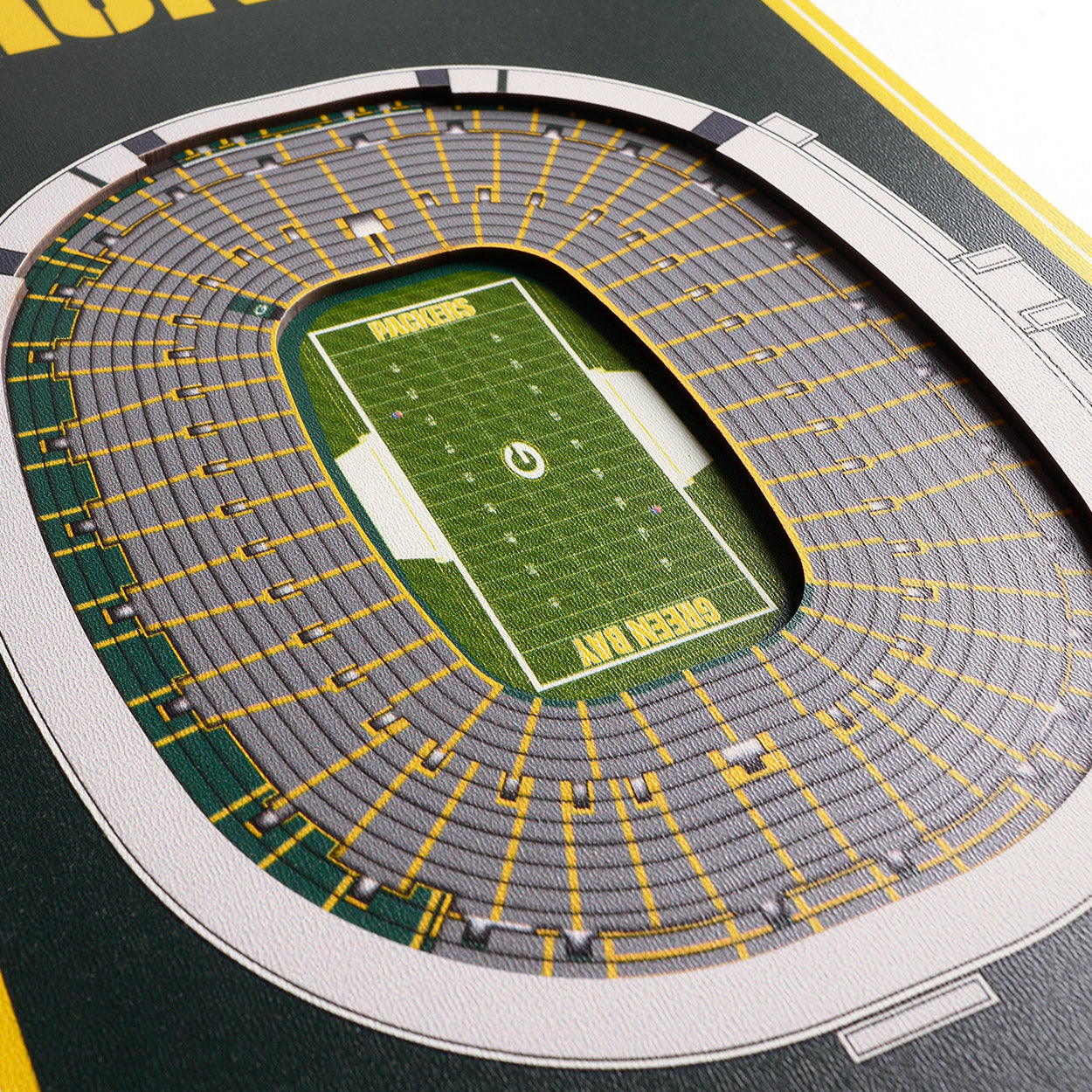 NFL Green Bay Packers 3D Stadium Banner 8' X 32'