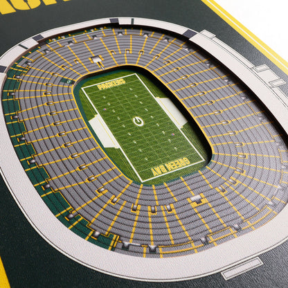 NFL Green Bay Packers 3D Stadium Banner 8' X 32'