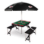 Kansas City Chiefs - Picnic Table Portable Folding Table with Seats and Umbrella