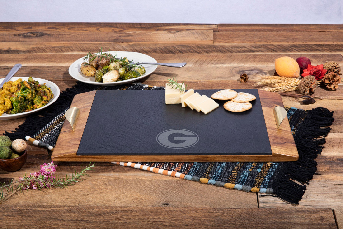 Georgia Bulldogs - Covina Acacia and Slate Serving Tray