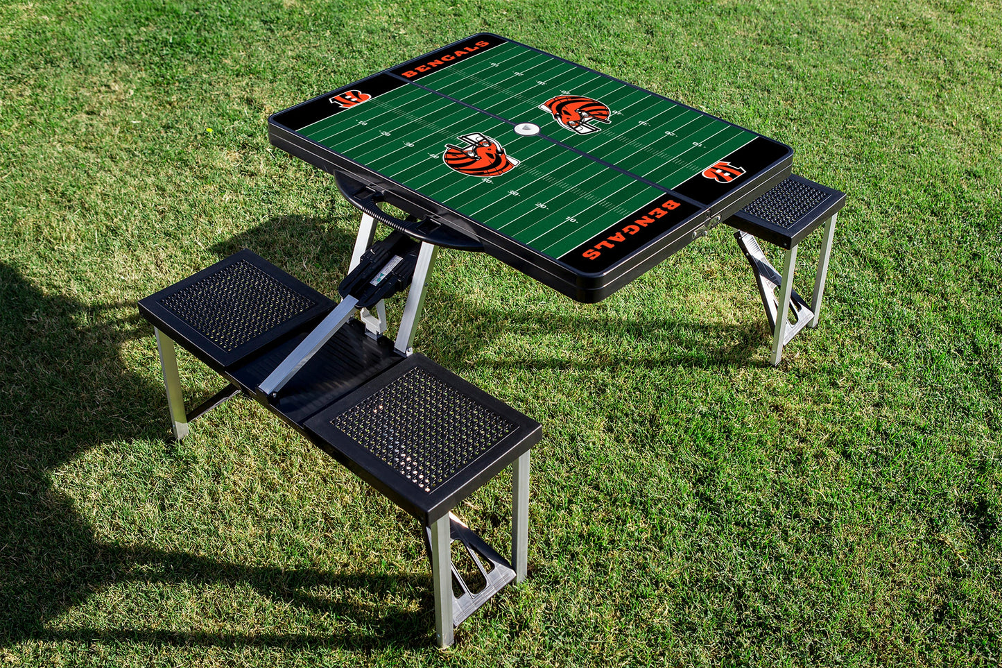 Cincinnati Bengals Football Field - Picnic Table Portable Folding Table with Seats
