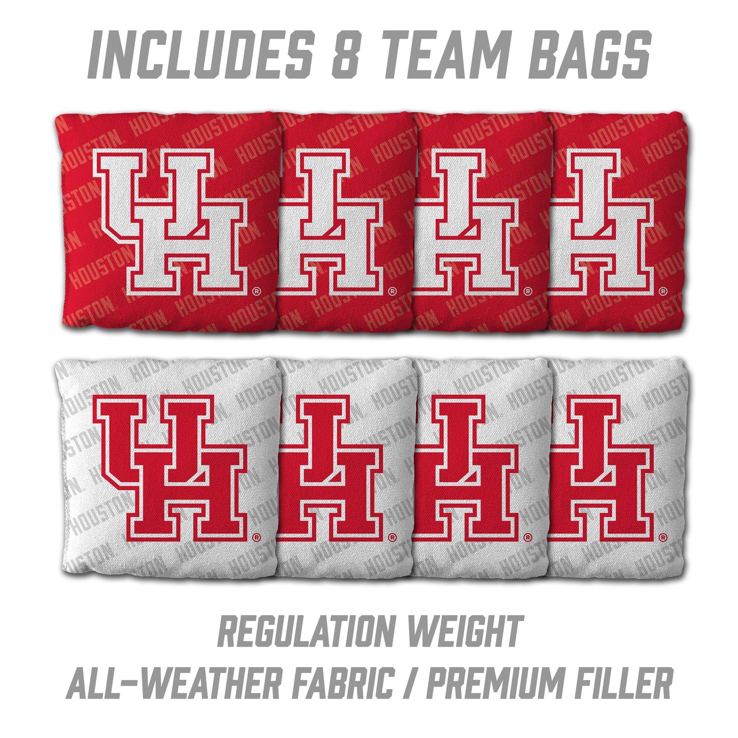 NCAA Houston Cougars 2' X 3' All-Wood Cornhole Set - Alt 3