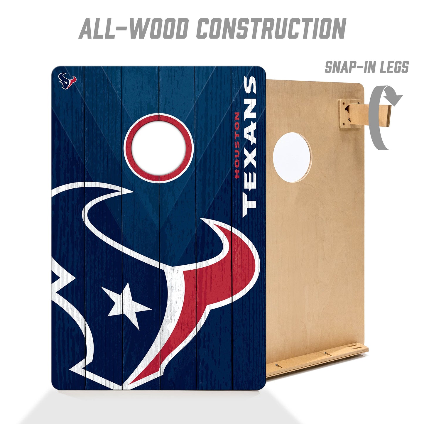 NFL Houston Texans 2' X 3' All-Wood Cornhole Set - Alt 2