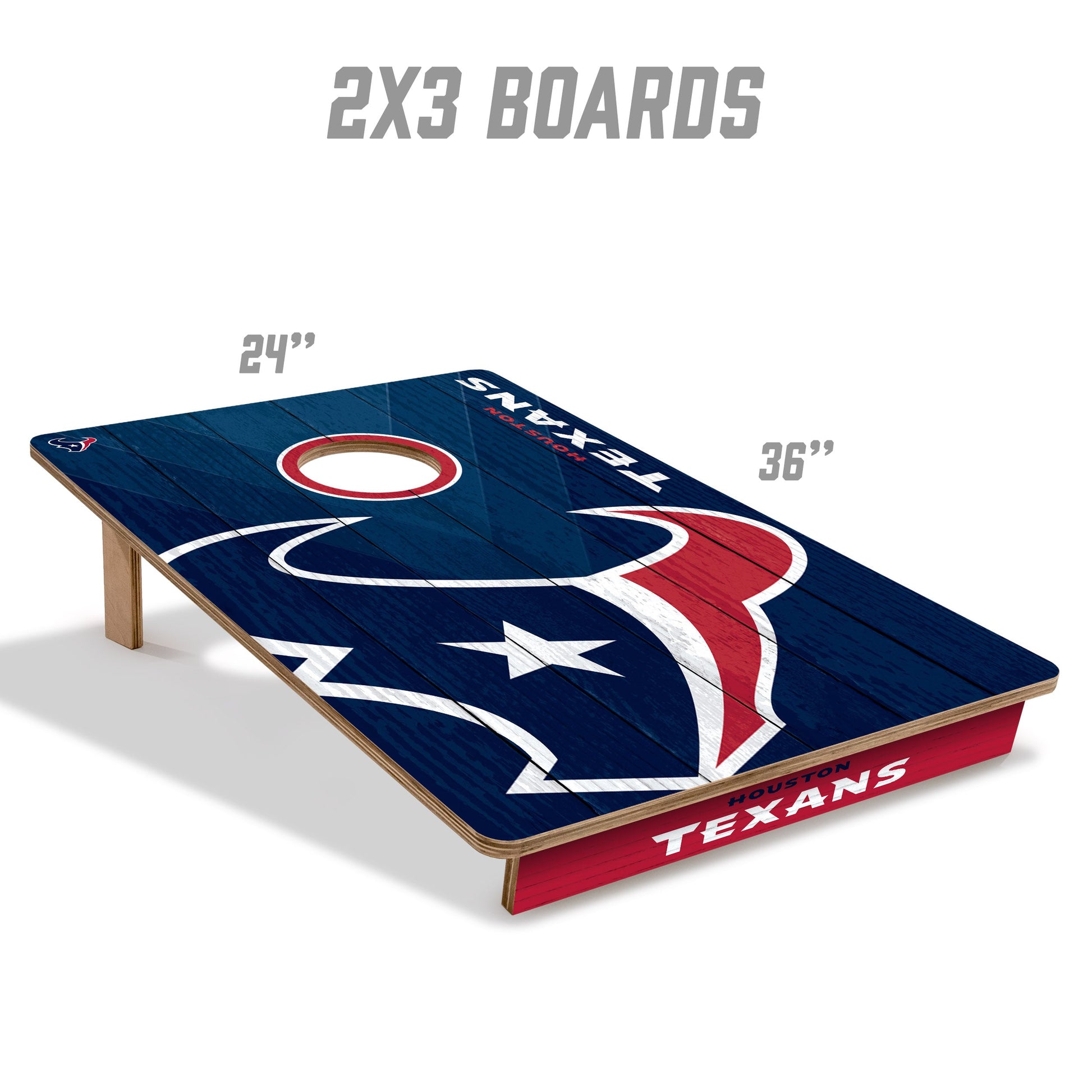 NFL Houston Texans 2' X 3' All-Wood Cornhole Set - Alt 4