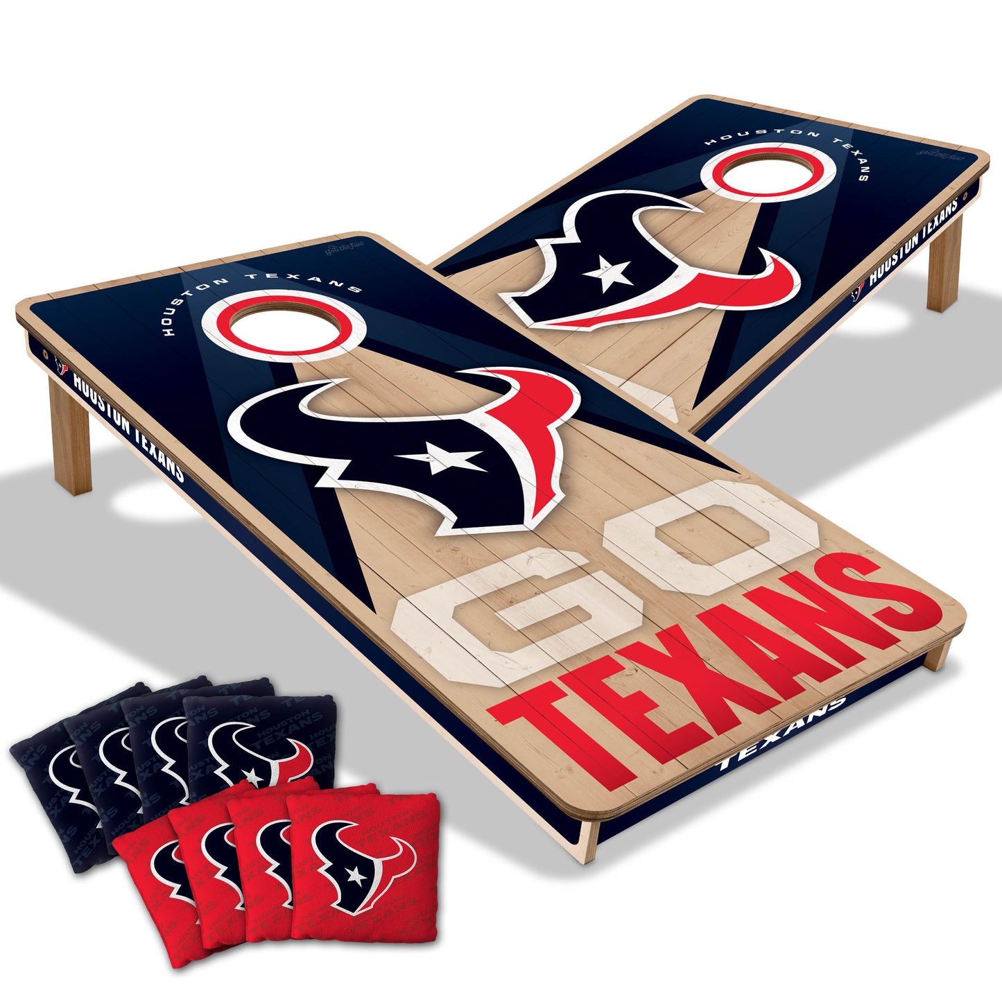 NFL Houston Texans 2' x 4' All-Wood Cornhole Set