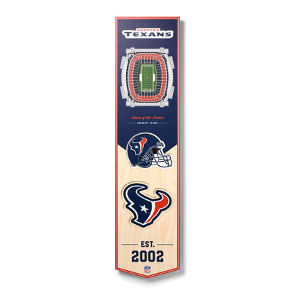 NFL Houston Texans 3D Stadium Banner 8' X 32'