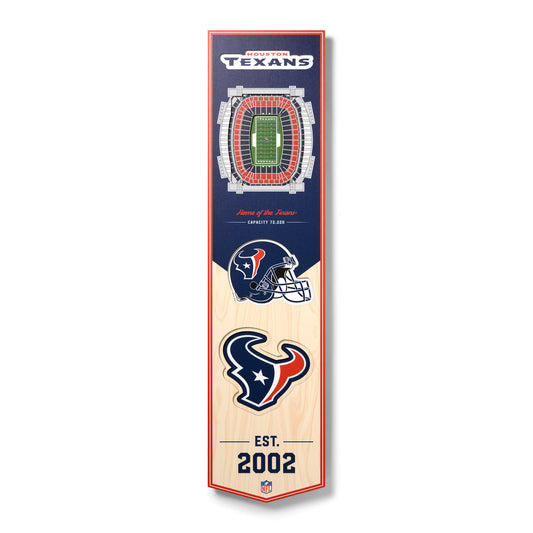 NFL Houston Texans 3D Stadium Banner 8' X 32'