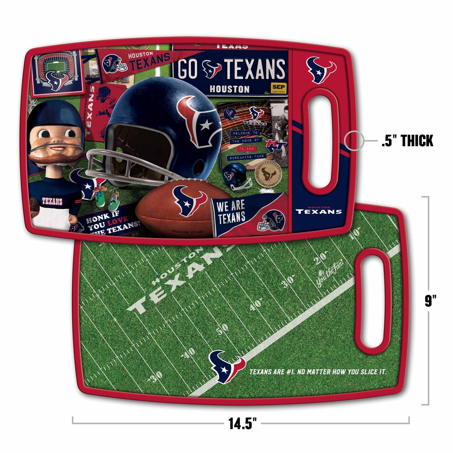 Houston Texans Retro Series Cutting Board Alt 1