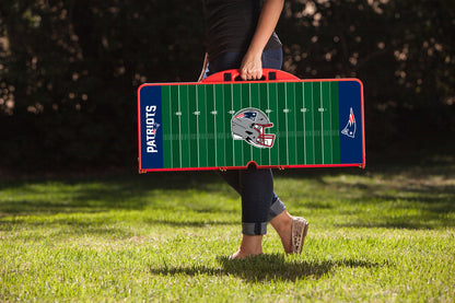 New England Patriots Football Field - Picnic Table Portable Folding Table with Seats