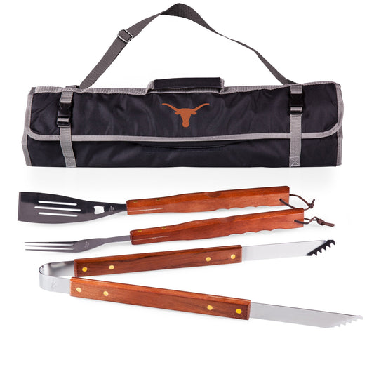 Texas Longhorns - 3-Piece BBQ Tote & Grill Set
