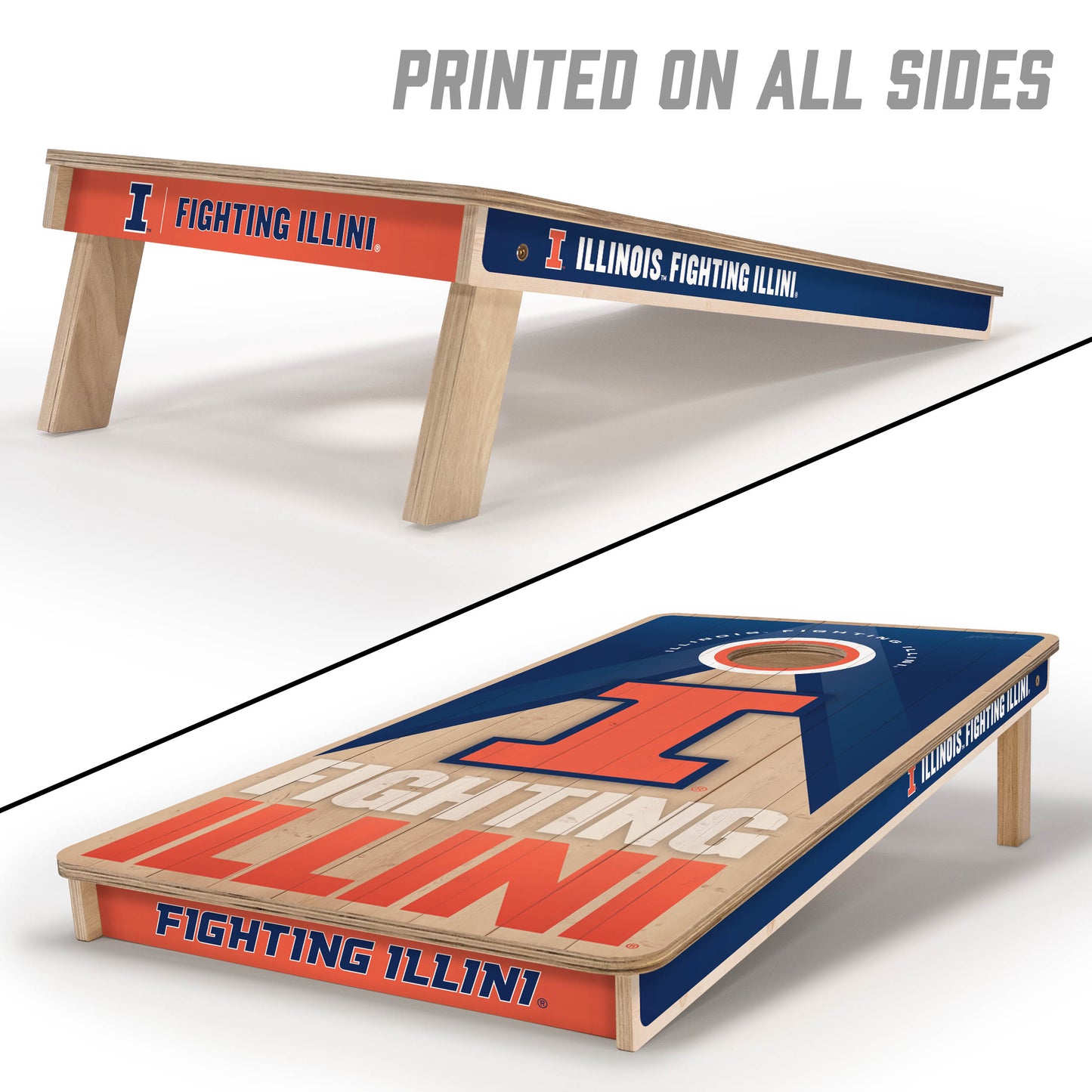 NCAA Illinois Fighting Illini 2' x 4' Slogan Series Cornhole