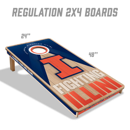 NCAA Illinois Fighting Illini 2' x 4' Slogan Series Cornhole