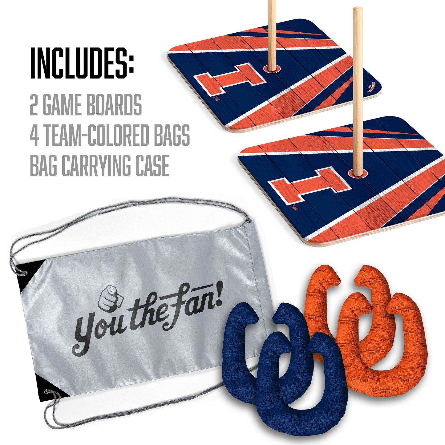 NCAA Illinois Fighting Illini Horseshoe Bag Game