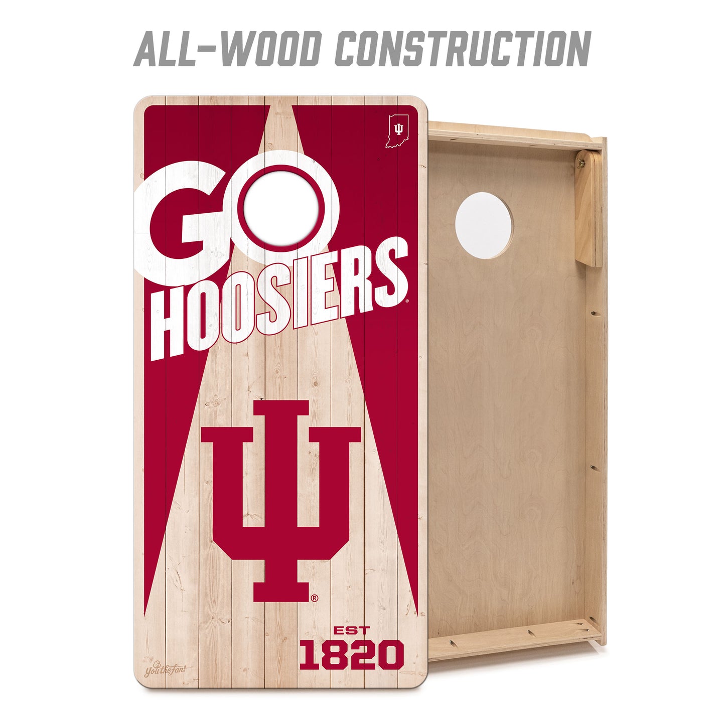 NCAA Indiana Hoosiers 2' x 4' All-Wood Cornhole Set