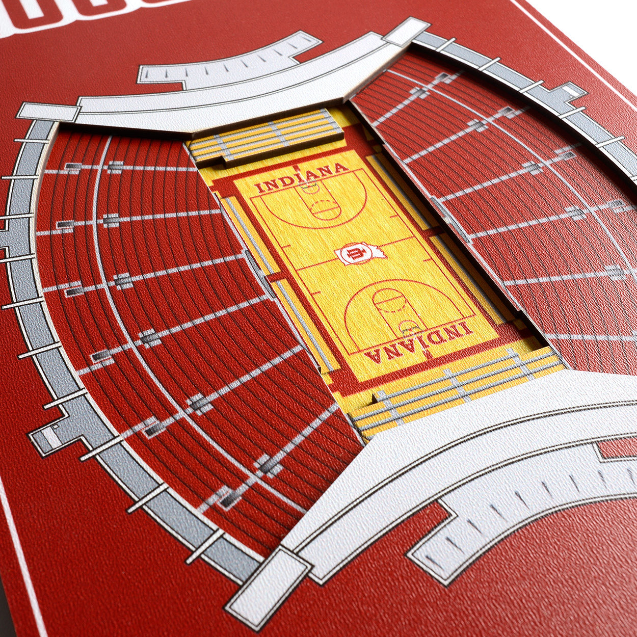 NCAA Indiana Hoosiers 3D Stadium Banner 8' X 32'