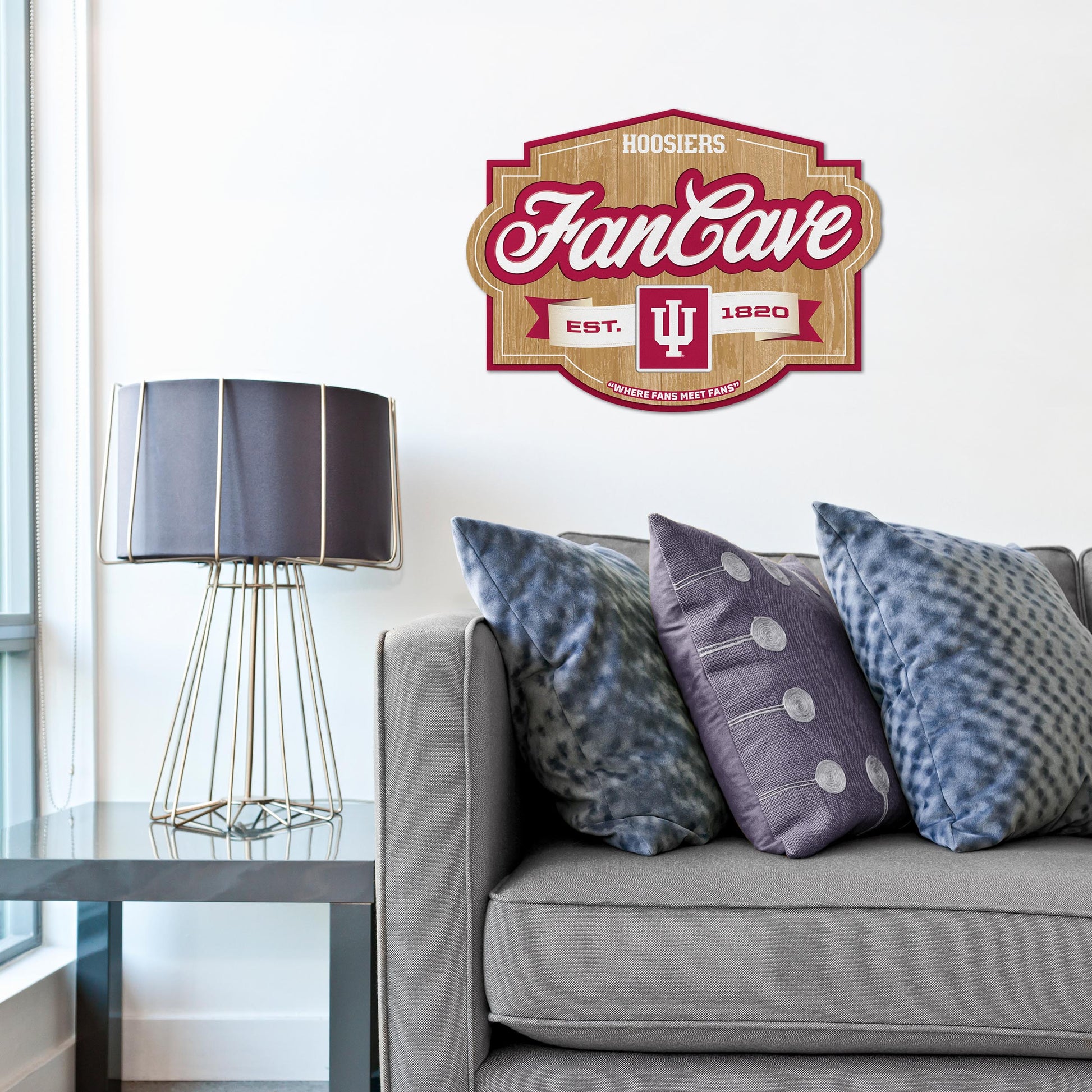 Indiana Hoosiers Fan Cave Sign Alt 1
