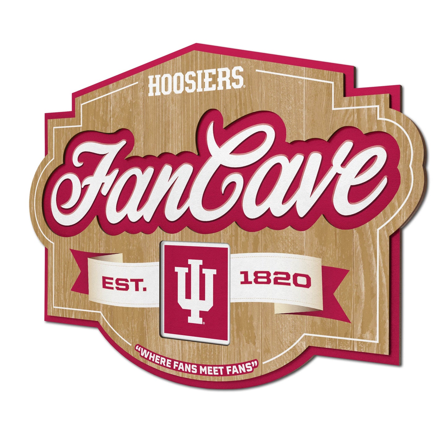 Indiana Hoosiers Fan Cave Sign