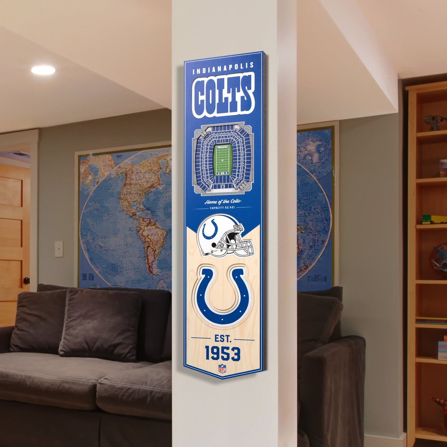 NFL Indianapolis Colts 3D Stadium Banner 8' X 32'