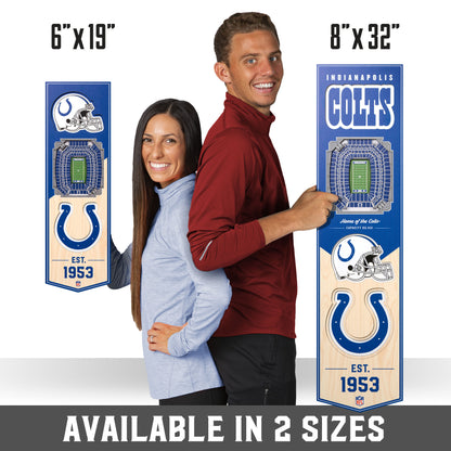 NFL Indianapolis Colts 3D Stadium Banner 8' X 32'