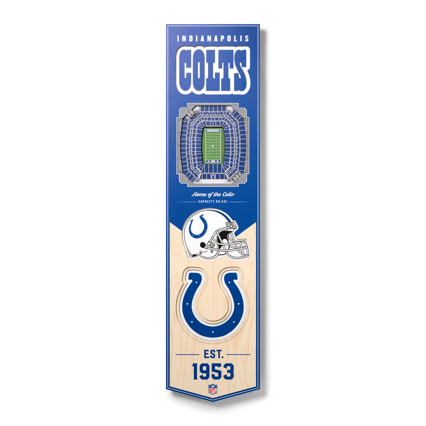 NFL Indianapolis Colts 3D Stadium Banner 8' X 32'