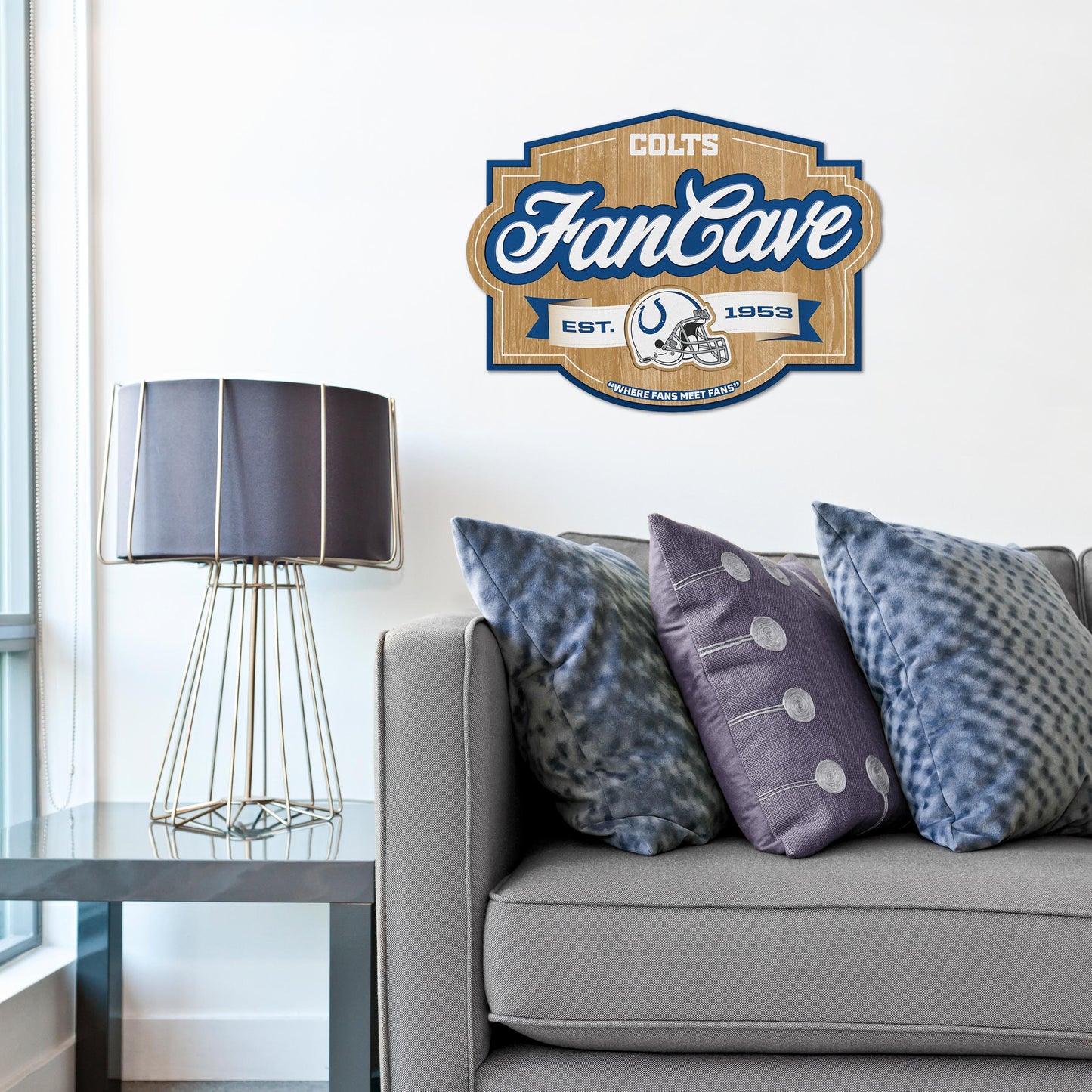 Indianapolis Colts Fan Cave Wall Art Alt 1