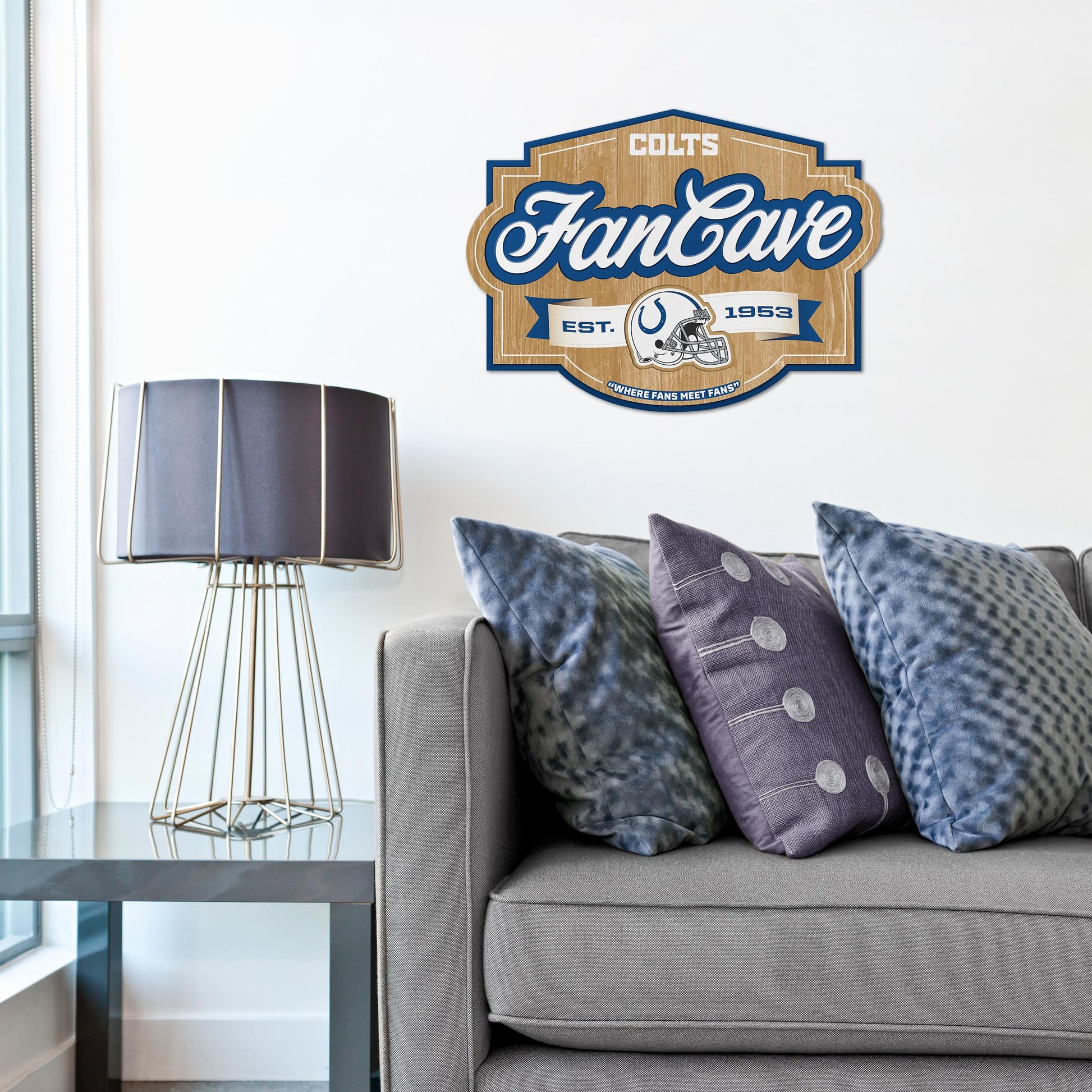 Indianapolis Colts Fan Cave Wall Art Alt 1
