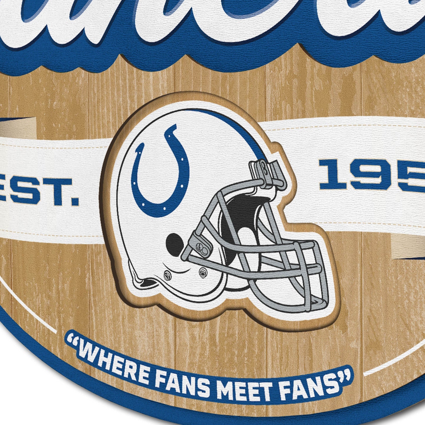 Indianapolis Colts Fan Cave Wall Art Alt 3