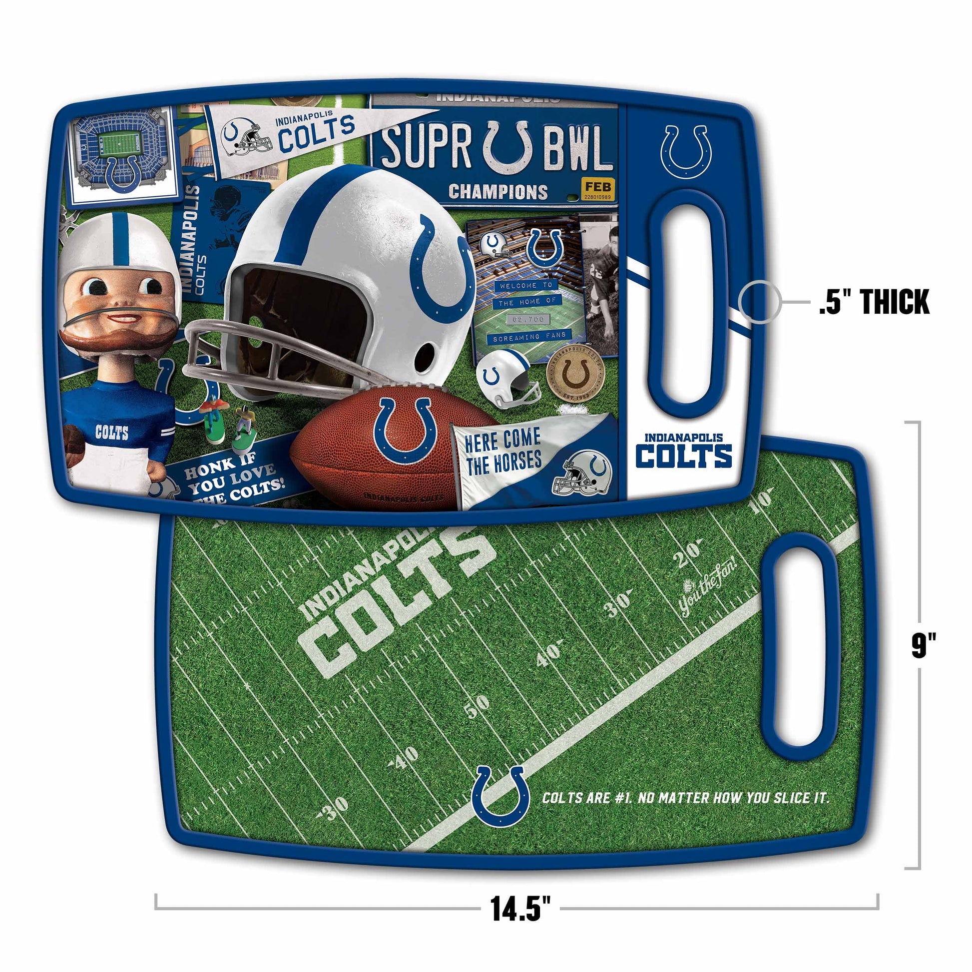 Indianapolis Colts Retro Series Cutting Board Alt 1