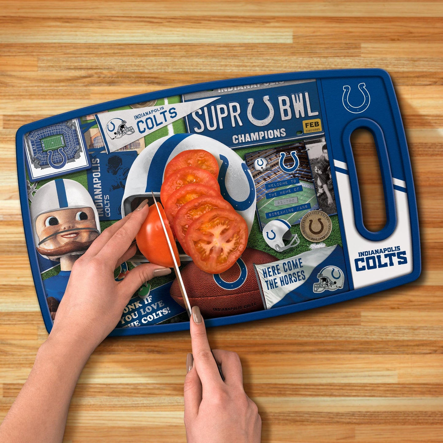 Indianapolis Colts Retro Series Cutting Board Alt 3