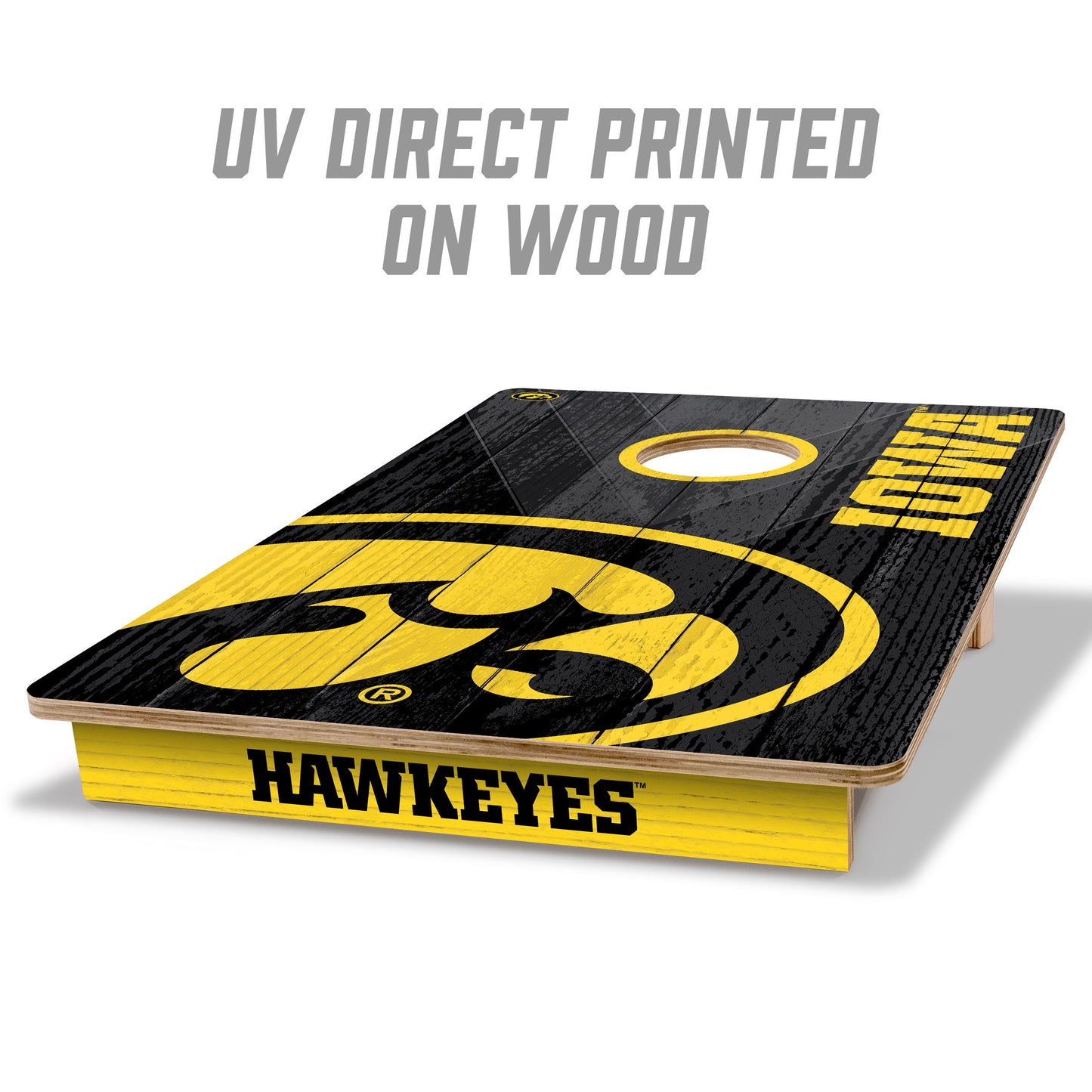 NCAA Iowa Hawkeyes 2' X 3' All-Wood Cornhole Set - Alt 1