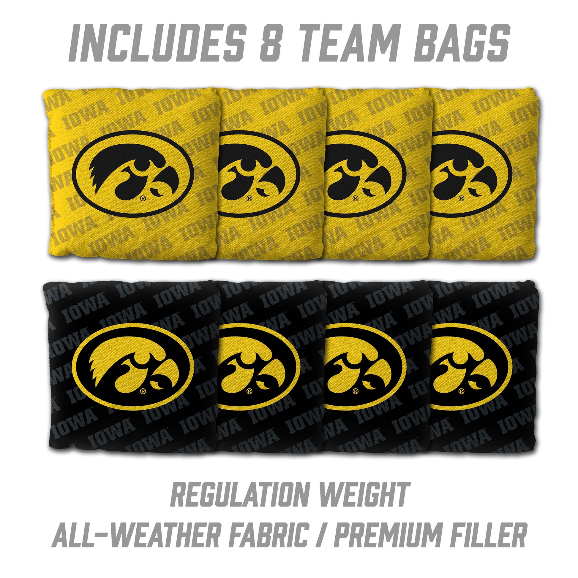 NCAA Iowa Hawkeyes 2' X 3' All-Wood Cornhole Set - Alt 3