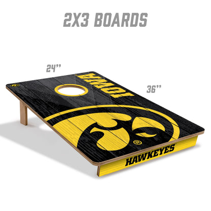 NCAA Iowa Hawkeyes 2' X 3' All-Wood Cornhole Set - Alt 4