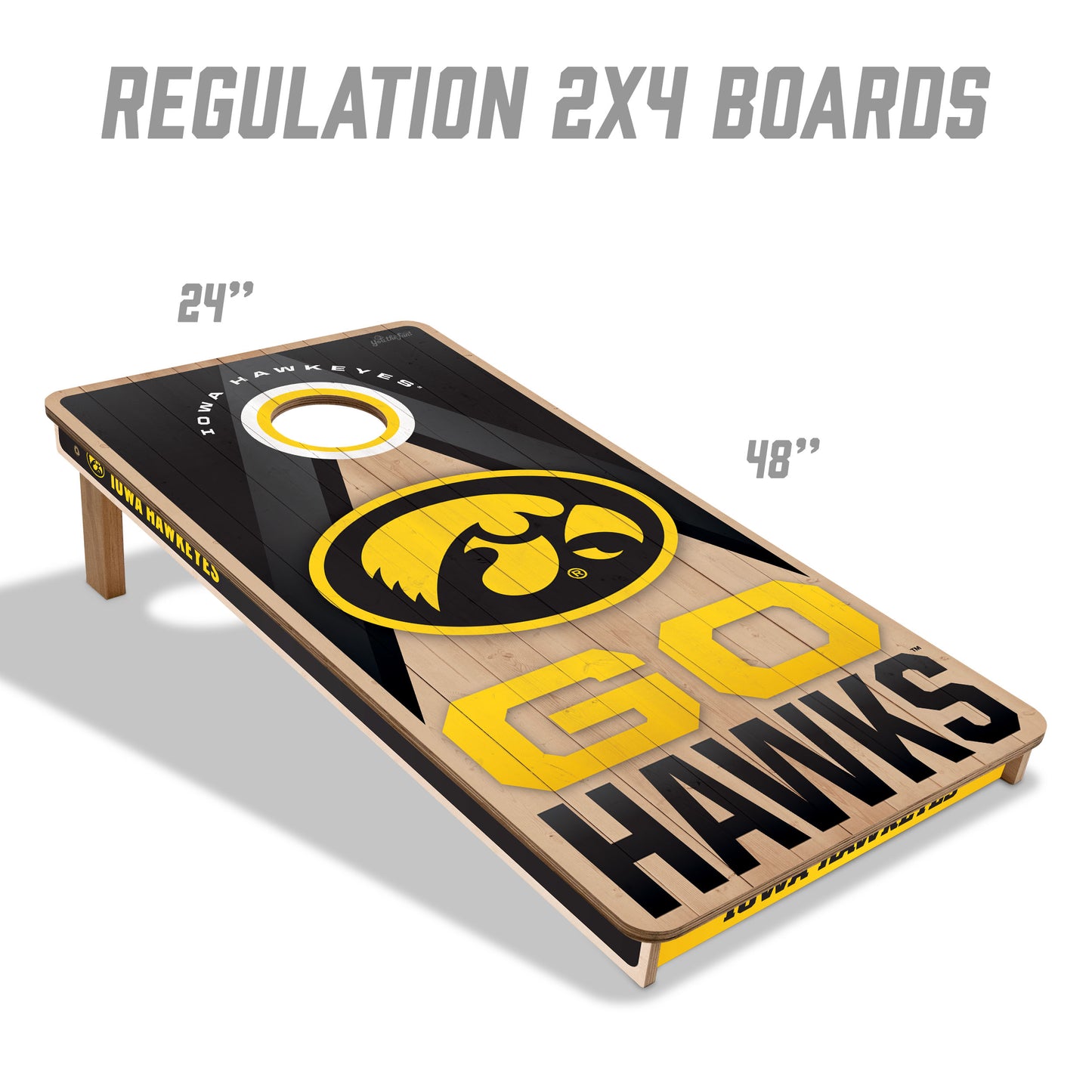 NCAA Iowa Hawkeyes 2' x 4' Slogan Series Cornhole