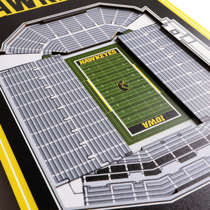 NCAA Iowa Hawkeyes 3D Stadium Banner 8' X 32'